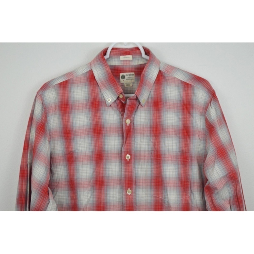 J CREW Medium Plaid Cotton Long Sleeve Shirt